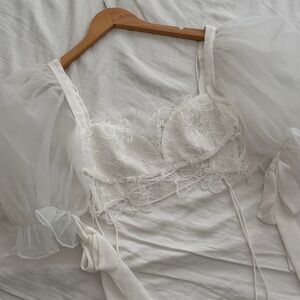 NEW For Love & Lemons Caroline Crop Top